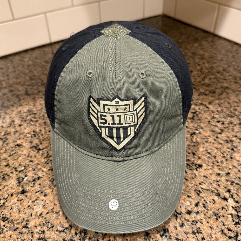 5.11 Tactical Hat Men's One Size Adjustable Olive Green Black 2017 Shield Cap